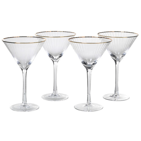 Dwell Ribbed Martini Glasses Set Of 4