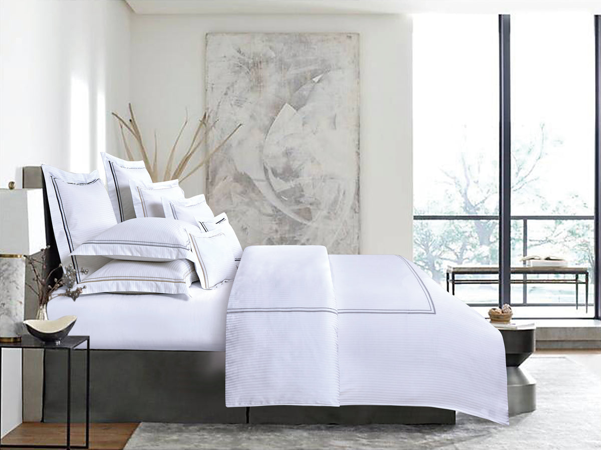 CASPER STRIPE PIPING DUVET COVER