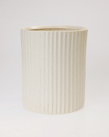 Stripe Ceramic Waste Basket