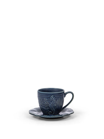 Blue porcelain tea cup