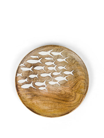 Hand-carved wooden pocket tray