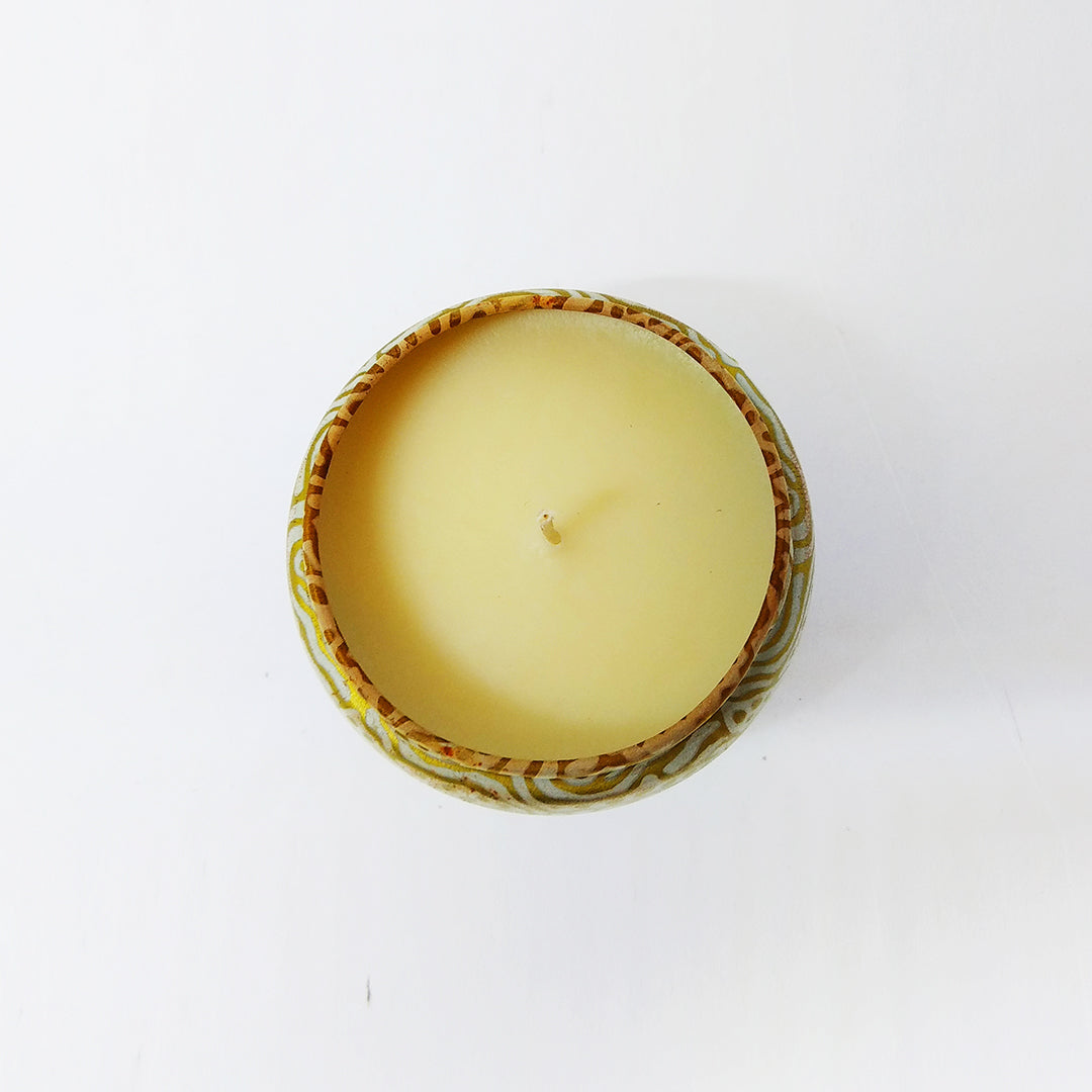 Aura Myst Vanilla Mini Printed Tin Candle