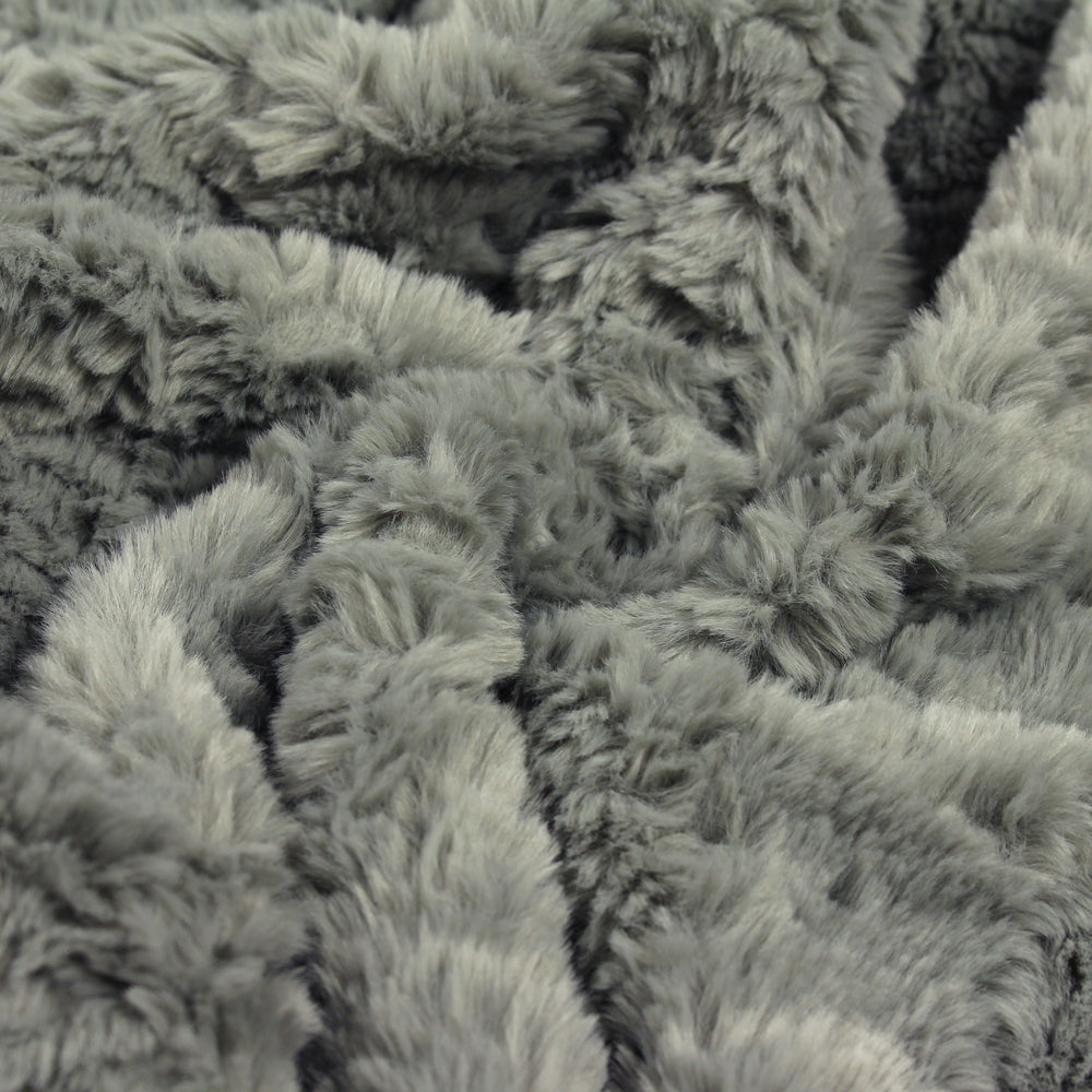 Riva Home Tundra Faux Fur Throw - Grey