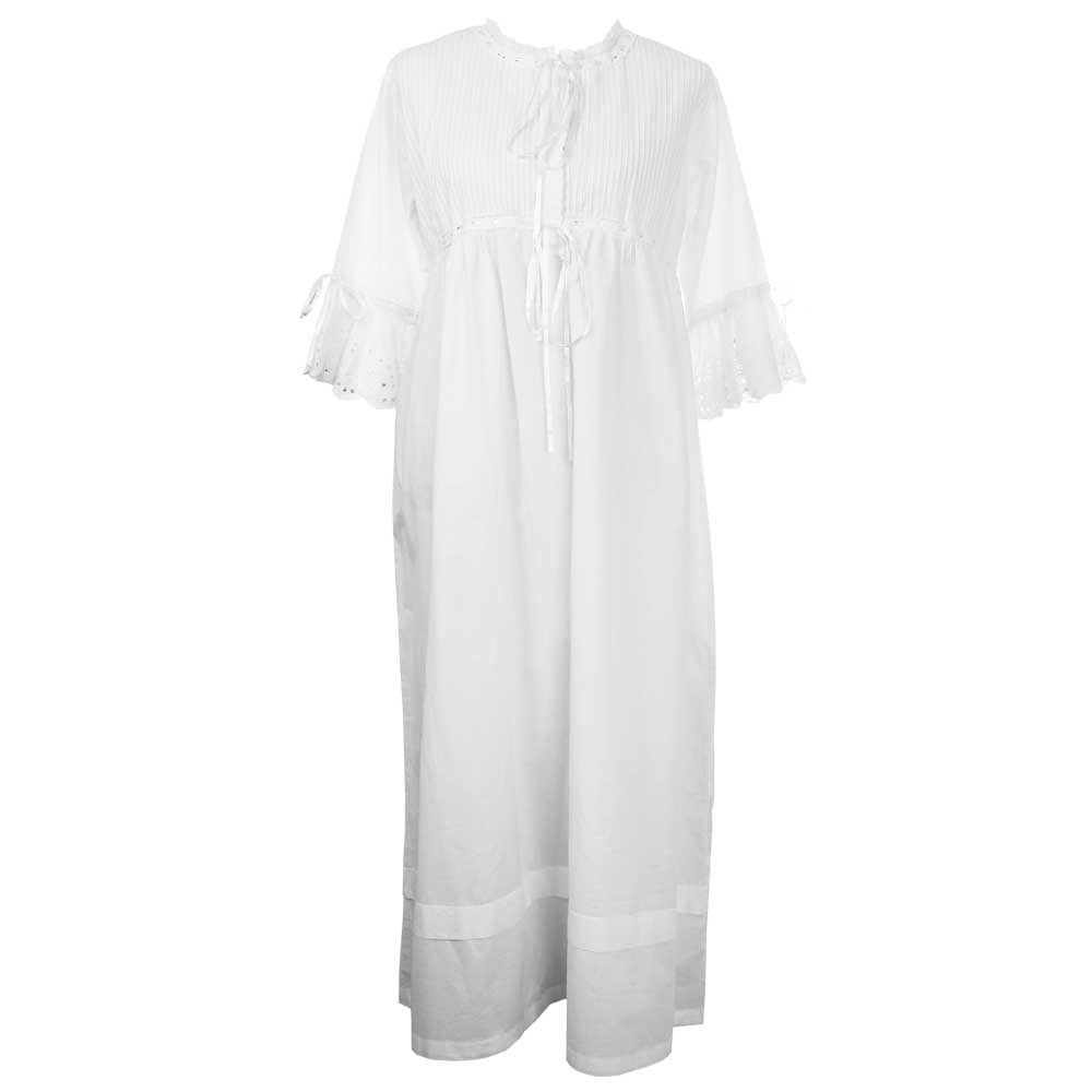 Powel Craft June Long Sleeve Pin Tucked Yoke Night Dress – Dwell Stores
