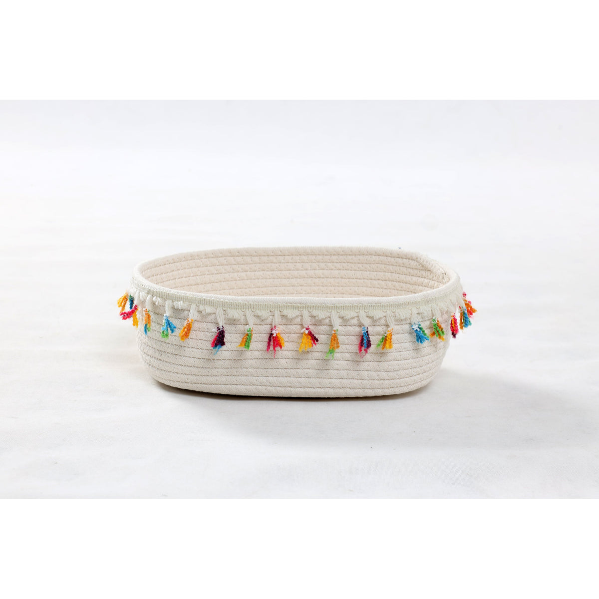 Dwell Cotton Rope Storage Basket - White