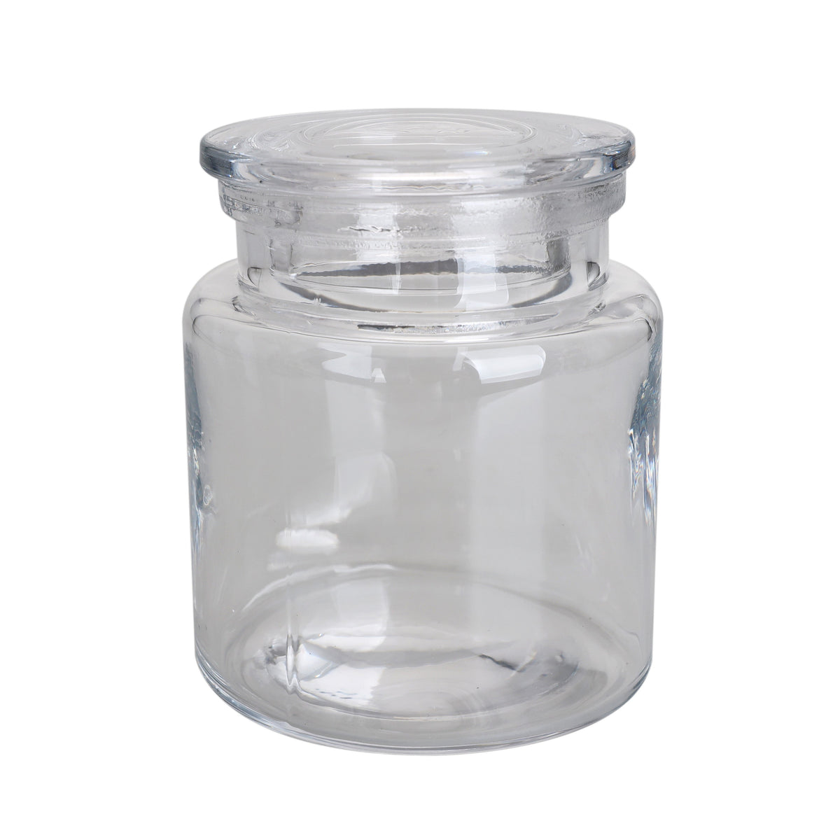 Dwell Clear Glass Canister - White