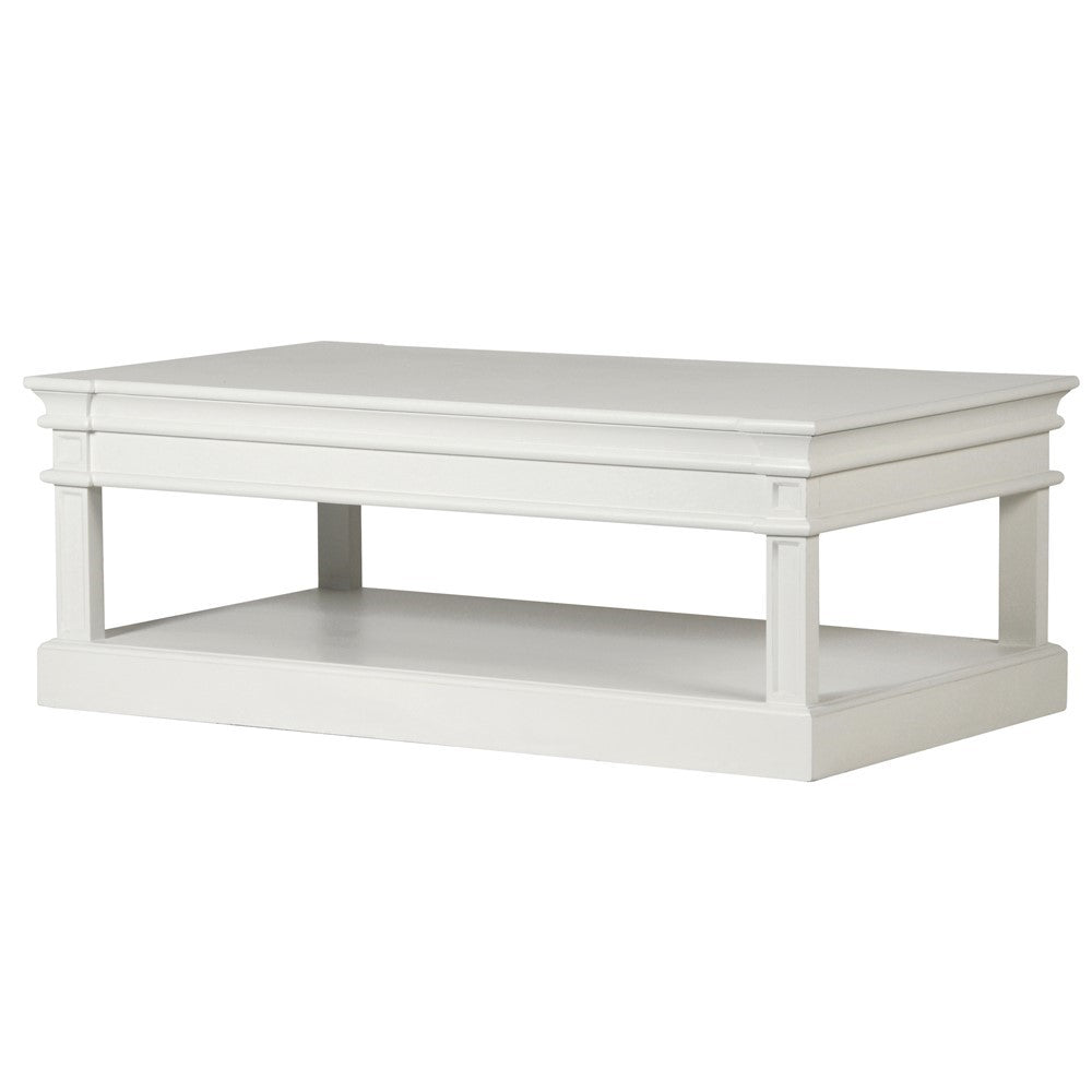 Fayence Coffee Table - White H:480mm W:1300mm D:750mm