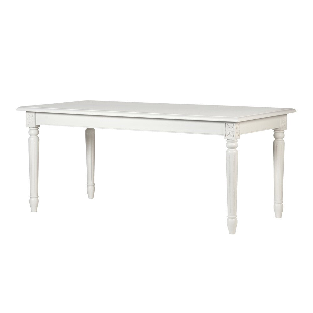 White Fayence Dining Table H:780mm W:1800mm D:900mm