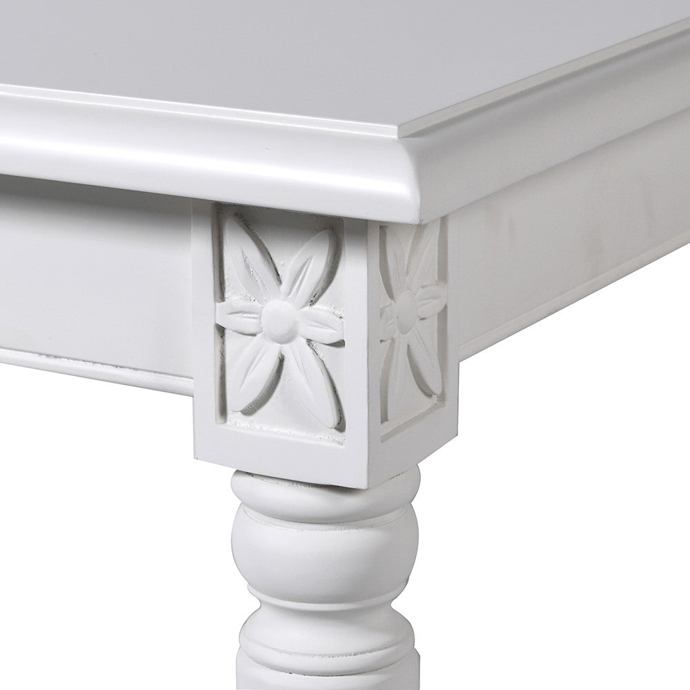 Square  white Fayence Table 100cm H:800mm W:1000mm D:1000mm