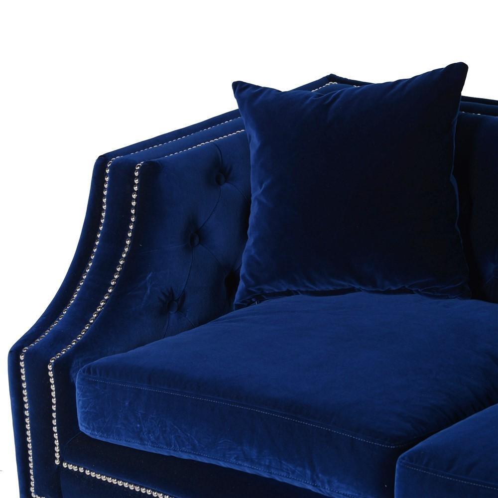 DWELL Heath Blue Studded 2 Seater Sofa