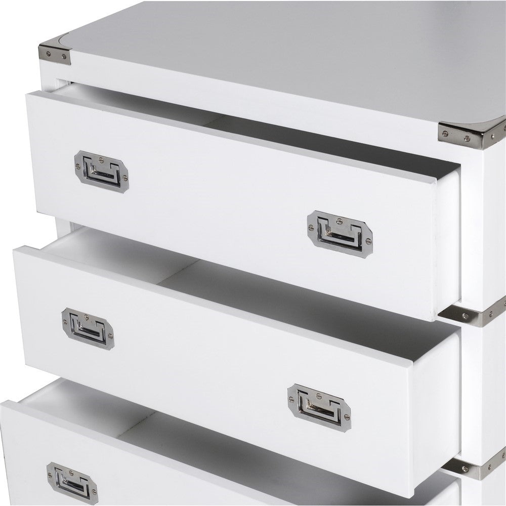 Kensington 3 Drawer Chest - White H:700mm W:680mm D:500mm