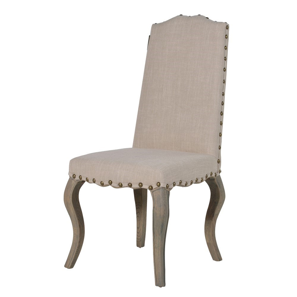 Cream Curved Leg Dining Chair H:1080mm W:520mm D:650mm