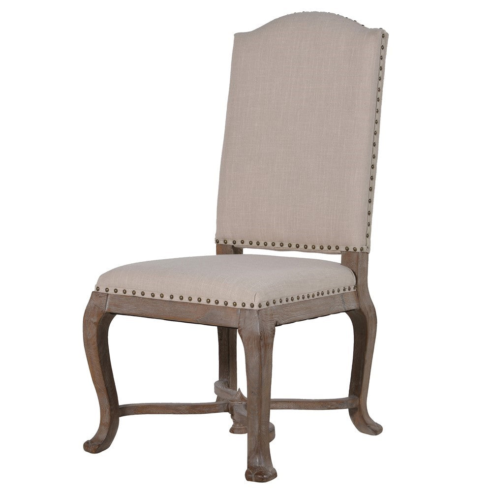 Cream Studded Dining Chair H:1070mm W:530mm D:635mm