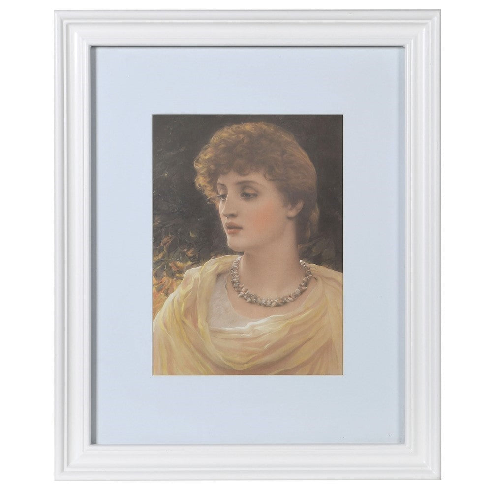 Lady Sylvia In White Frame H:540mm W:440mm