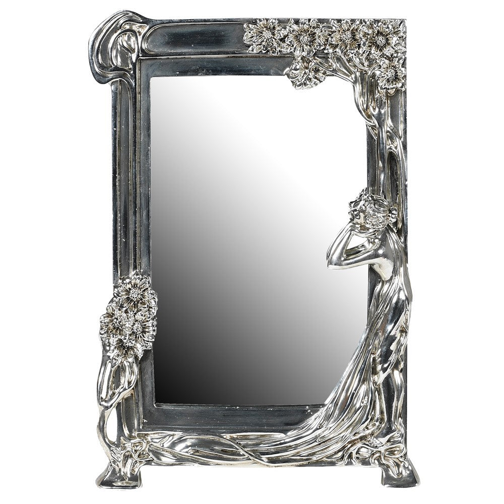 Art Nouveau Lady Mirror H:380mm W:260mm