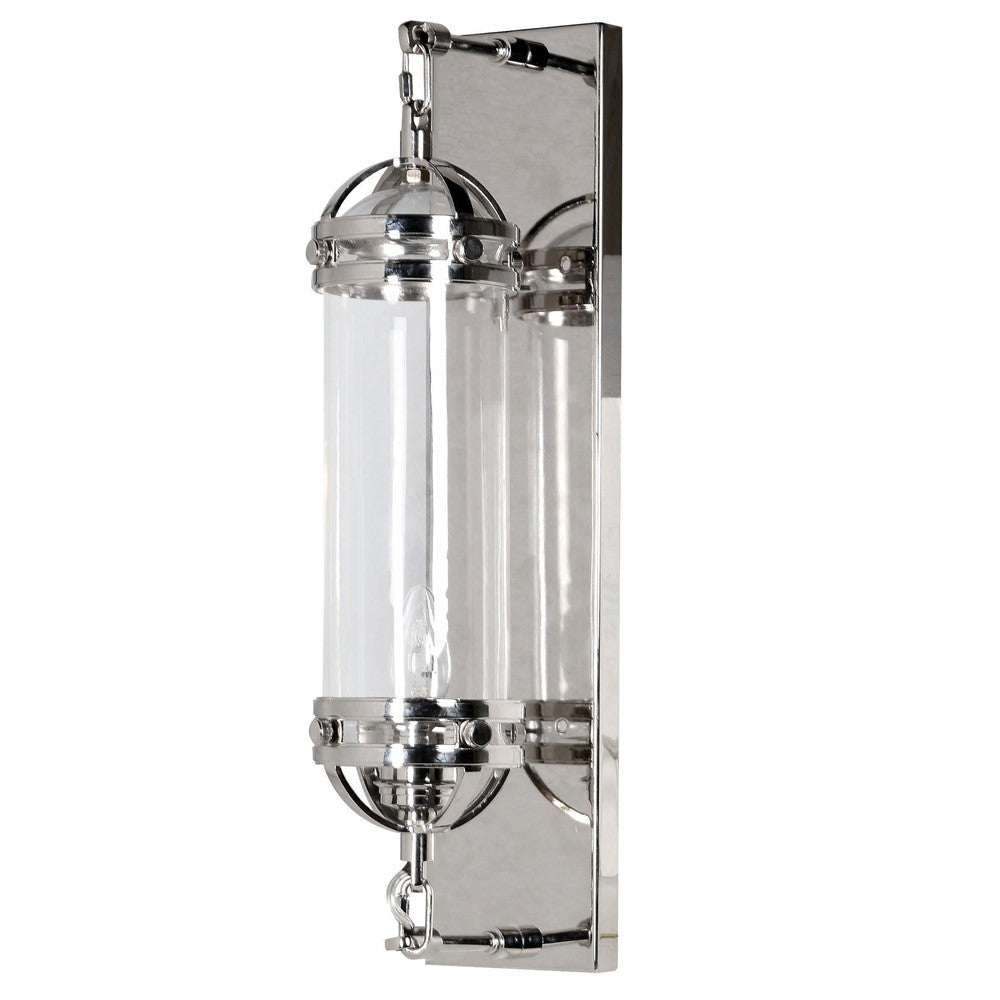 Nickle Glass Wall Light H:550mm W:120mm D:200mm