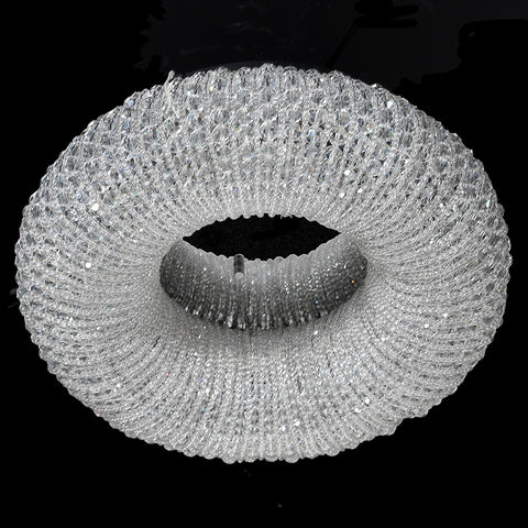 Crystal Ring Semi Flush Light H:120mm Dia:350mm