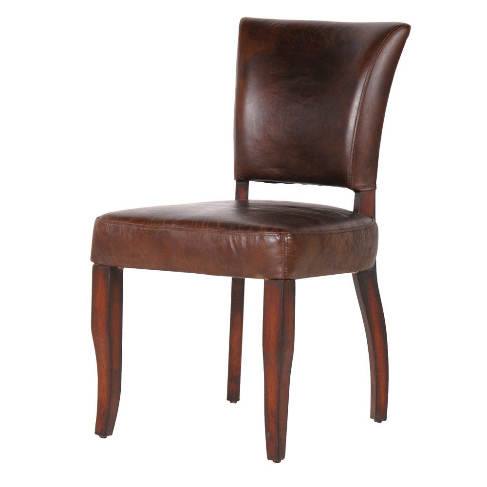 Brown Lthr./Jute D-Chair H:880mm W:510mm D:670mm
