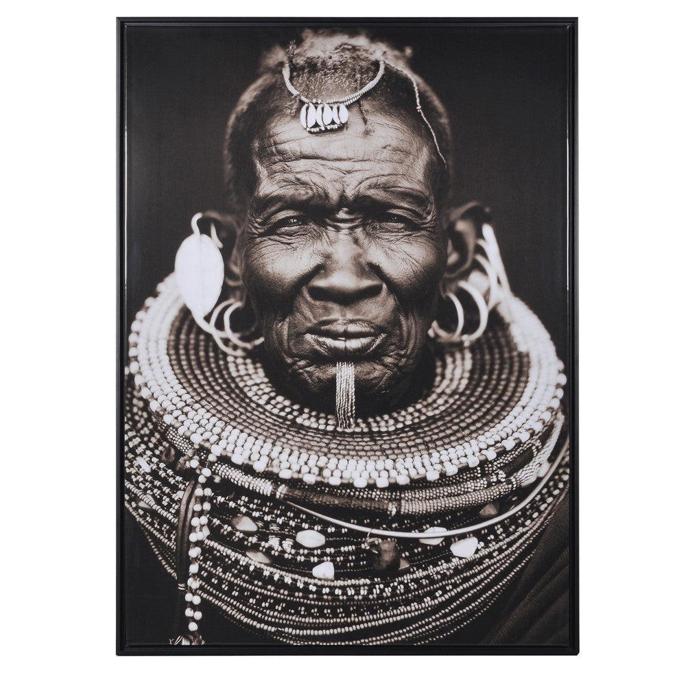 African Tribal Man Picture H:1450mm W:1050mm