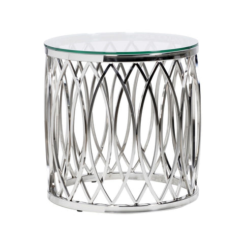 Apri Stainless Steel End Table H:525mm Dia:510mm