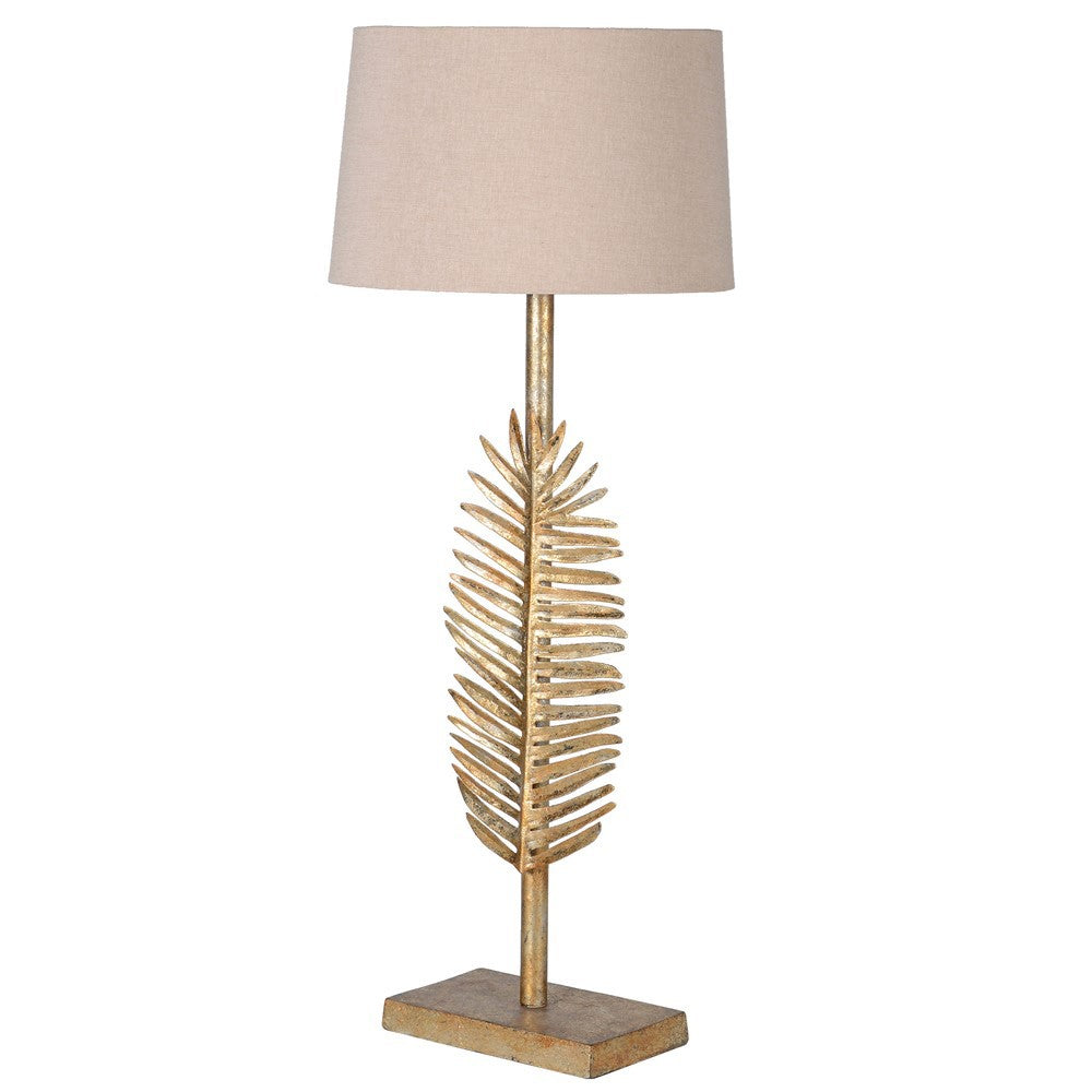 Gold Spikey Lamp With Shade H:950mm Dia:370mm