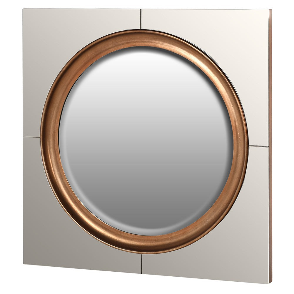 Round Mirror In square Frame H:1070mm W:1070mm