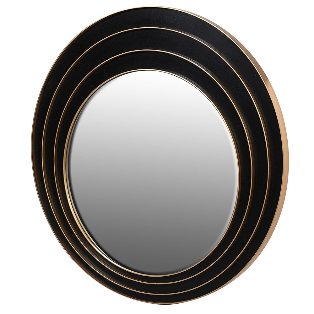 Triple Ring Mirror - Black & Gold D:30mm Dia:800mm