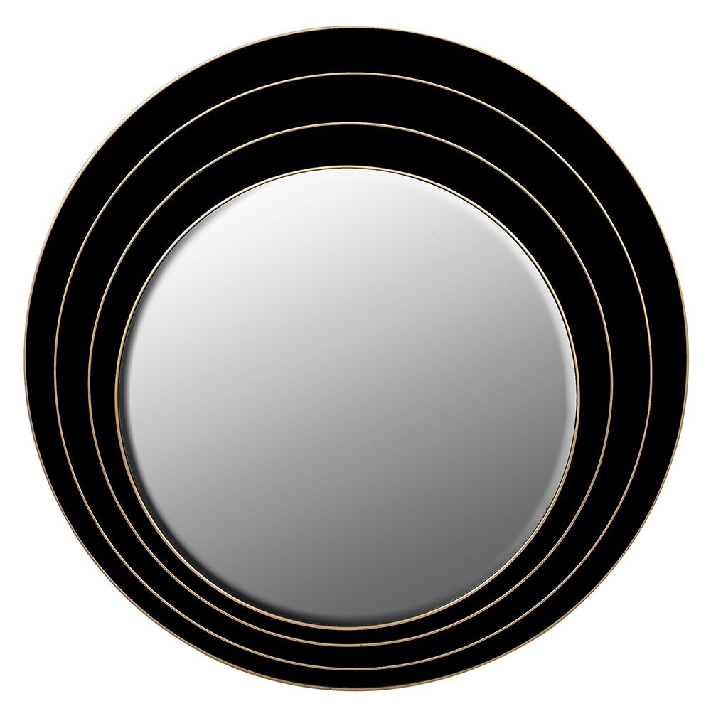 Triple Ring Mirror - Black & Gold D:30mm Dia:800mm