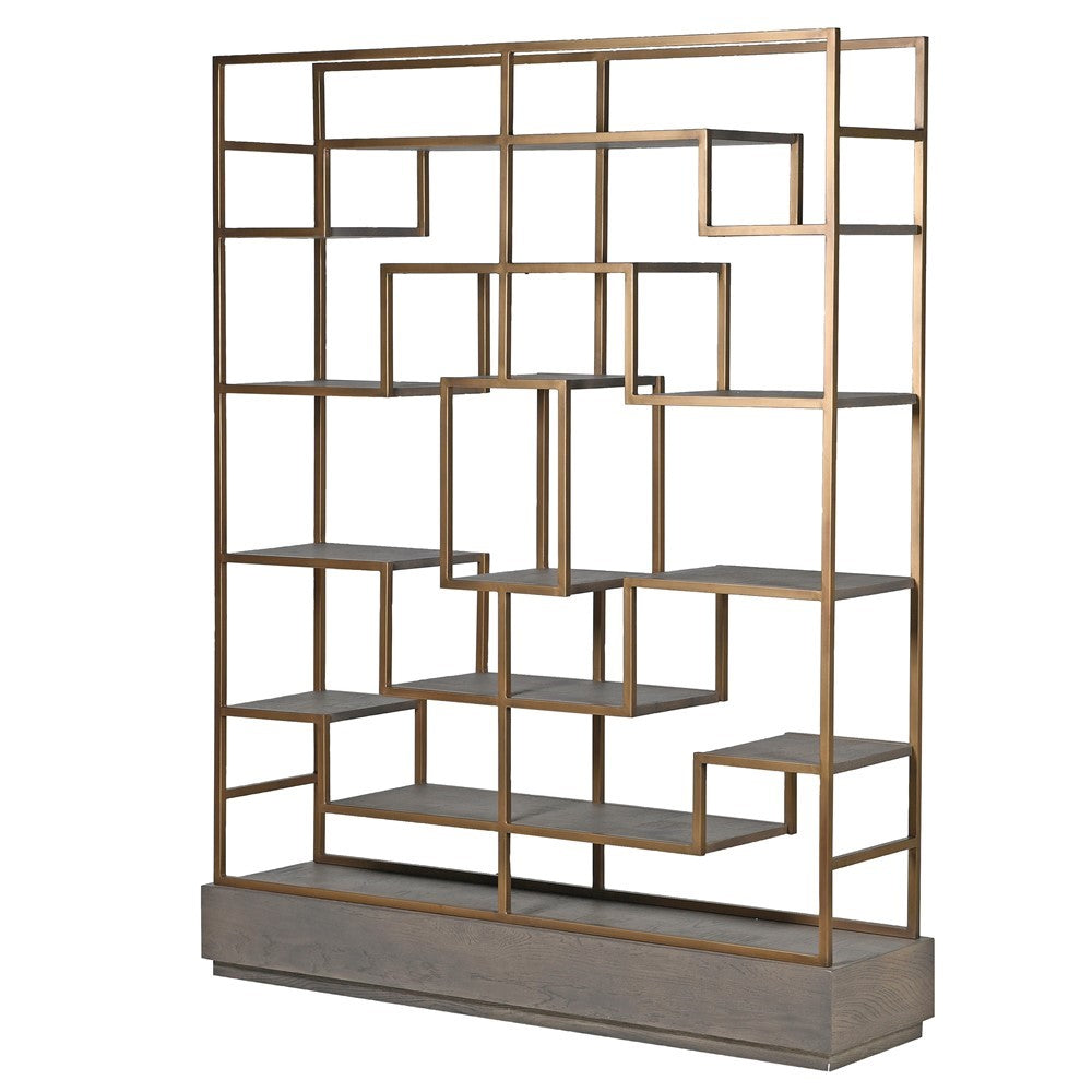 Astor Multi-Shelf Gold Unit H:2010mm W:1560mm D:360mm