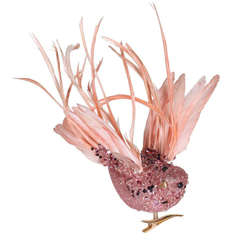 Dwell Rose Pink Feathers Bird