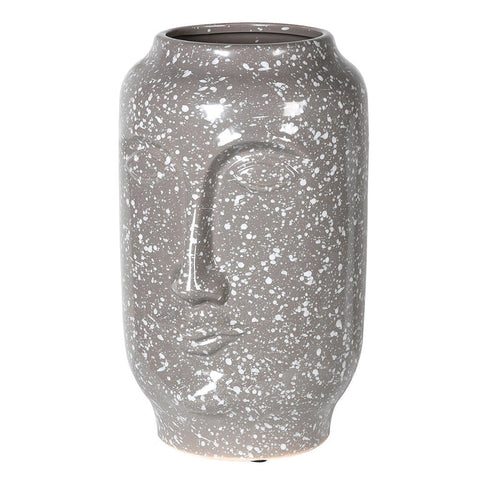 Dwell Ebony & Ivory Speckle Face Vase