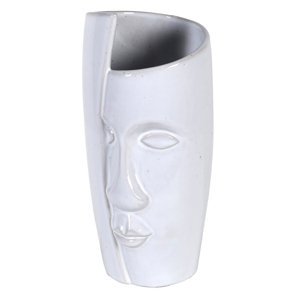 Dwell Ebony & Ivory Asymmetrical Face Vase