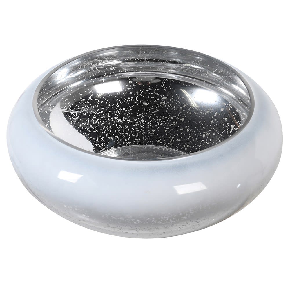 Dwell Large Glass Bowl - Silver