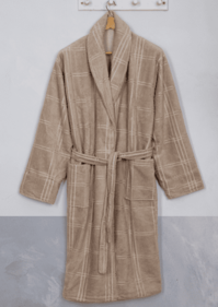 Dwell Plaide Turkish Cotton Bathrobe