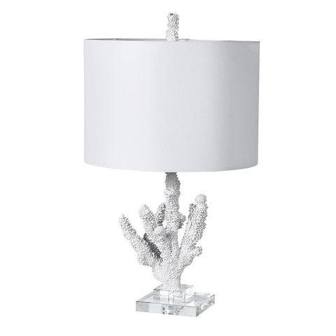 Dwell Coral Effect Table Lamp - White