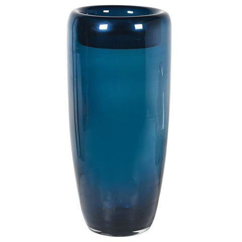 Dwell Tall Glass Vase - Ink Blue
