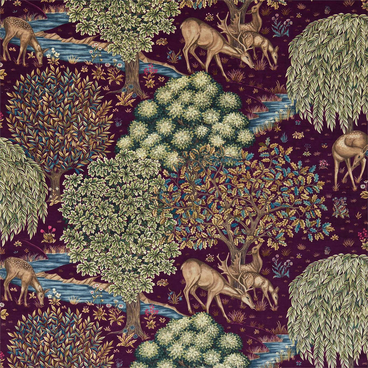Morris & Co The Brook Tapestry Red Table