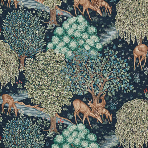 Morris & Co The Brook Tapestry Blue Table