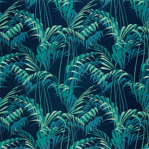 SANDERSON Palm House Ink/Teal Table