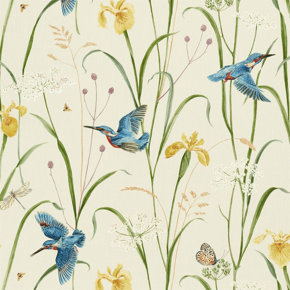 SANDERSON Kingfisher & Iris Azure/Linen Table
