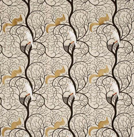SANDERSON Squirrel & Dove Emb DVIPSQ301 Linen/Ivory Sofa