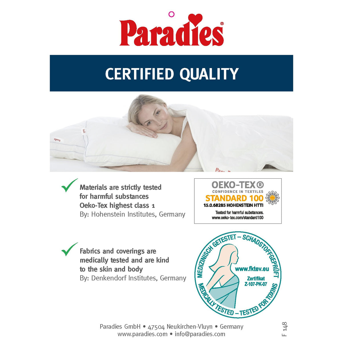 Paradies Softy Medium Organic Pillow