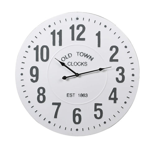 Dwell Old Town Wall Clock - White