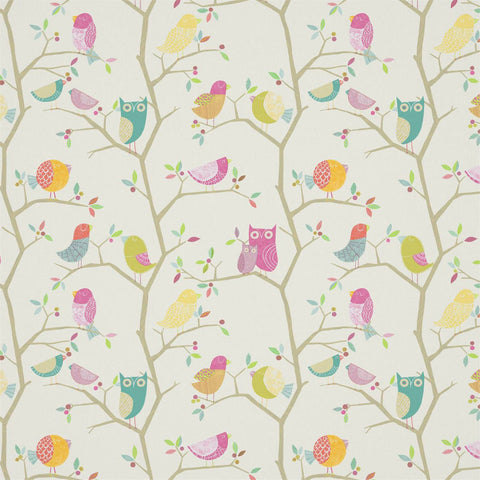 HARLEQUIN What a Hoot Fabrics 3224 What a Hoot Pink/aquamarine/lime/natural Cushions