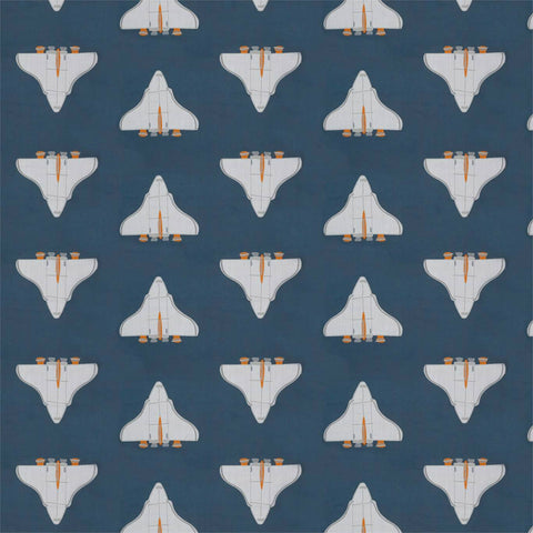 HARLEQUIN Space Shuttle Apricot/Navy Cushions