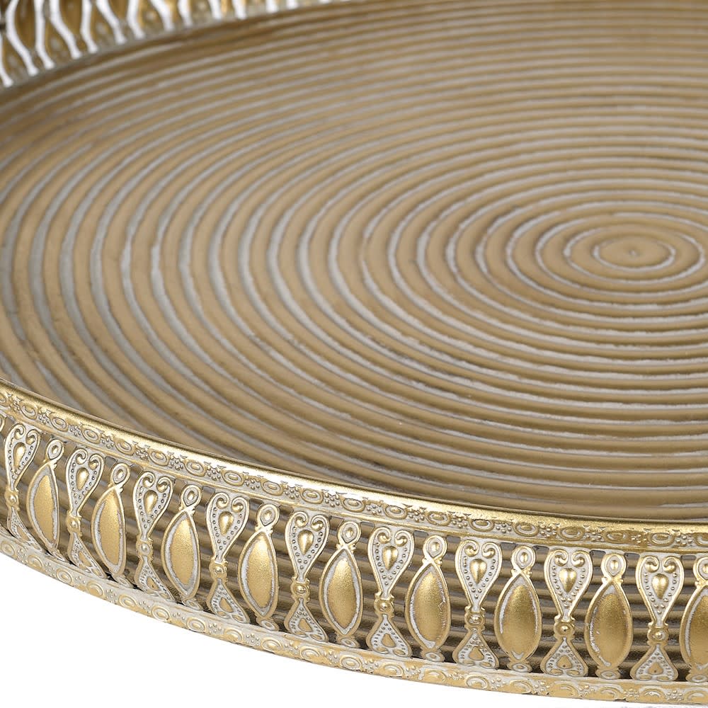 Dwell Large Round Filigree Tray