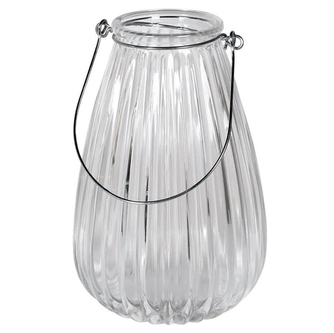 Dwell Small Clear Ribbed Lantern