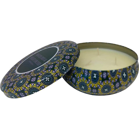 Aura Myst Water Iris & Night Orchid Printed Tin Candle