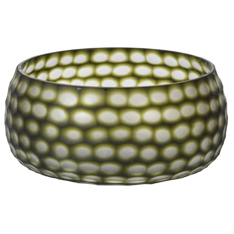 Dwell Olive Cut Glass Bowl